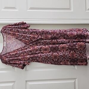 Bobbie Brooks Pink and Purple Patterned Dress